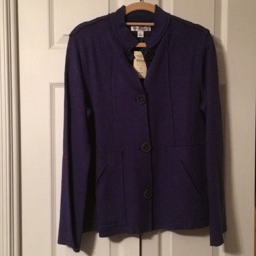 Coldwater Creek purple wool blazer